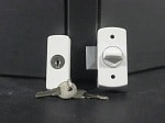 Deadbolt Deadbolt Latch White & Black